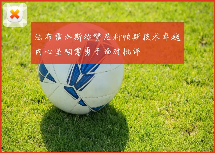 法布雷加斯称赞尼科帕斯技术卓越内心坚韧需勇于面对批评
